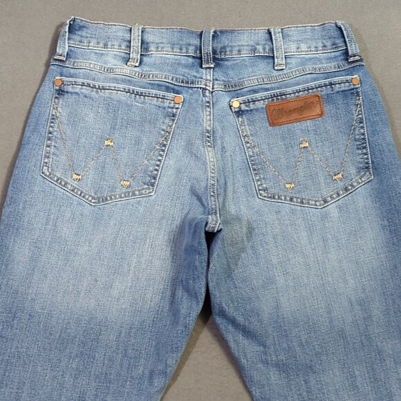 Wrangler Jeans Men's 30x32 Fits 30x30 Blue Retro Relaxed Boot Western Denim - Picture 4 of 11